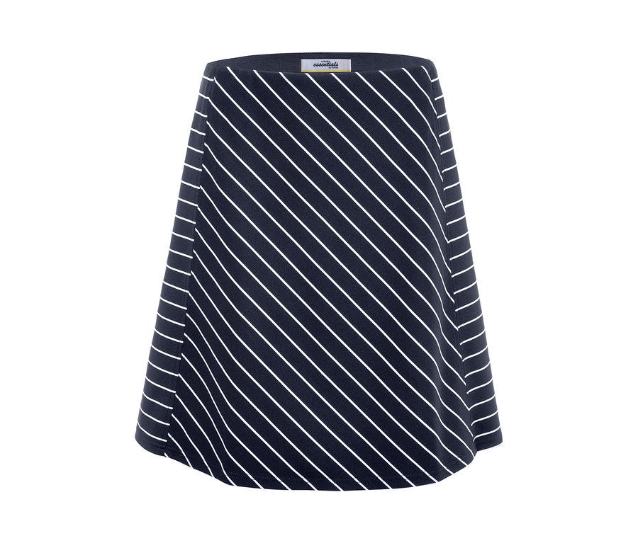 Prúžkovaná džersejová sukňa.