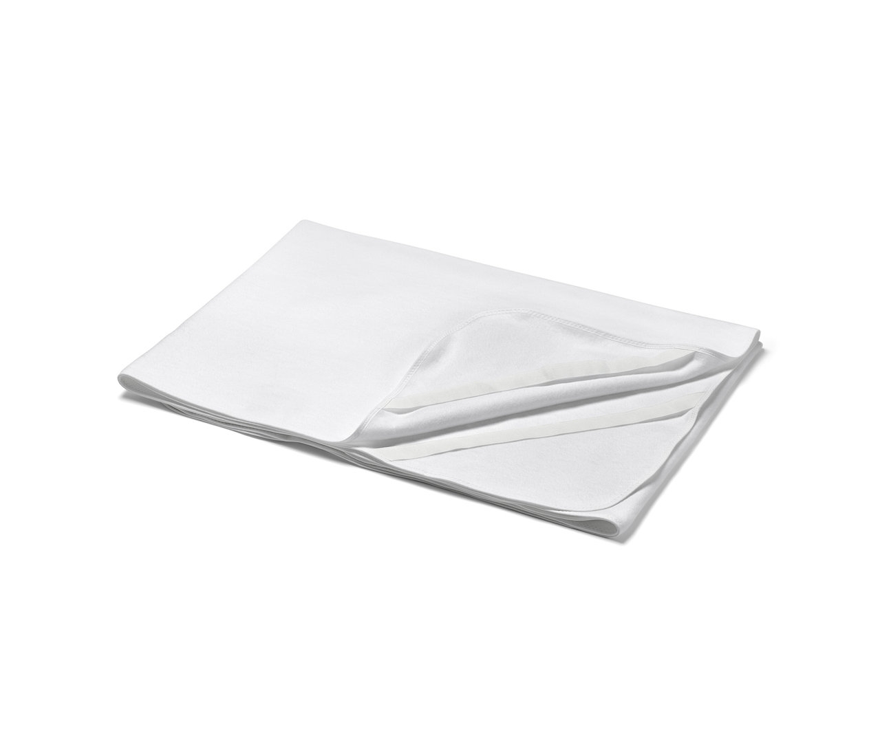 Biely chránič matraca s rozmermi cca 90 x 200 cm, 100 x 200 cm, 140 x 200 cm a 180 x 200 cm.