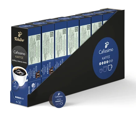 Balenie kapsúl Cafissimo Kaffee kräftig - 80 Kapseln v držiaku.
