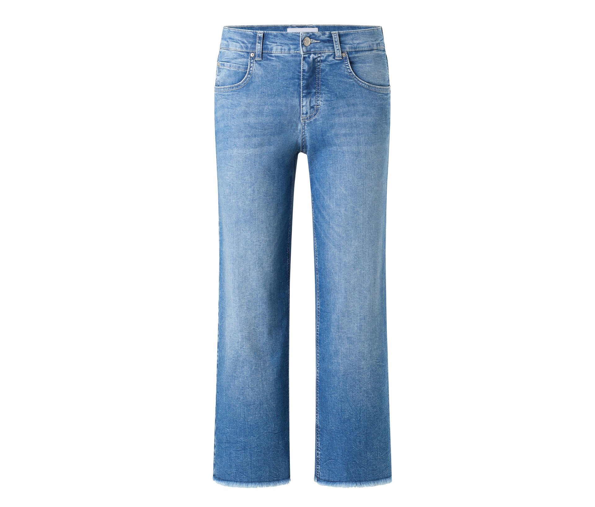 E-shop Angels džínsy "Linn" Culotte so strapcami, svetlomodré