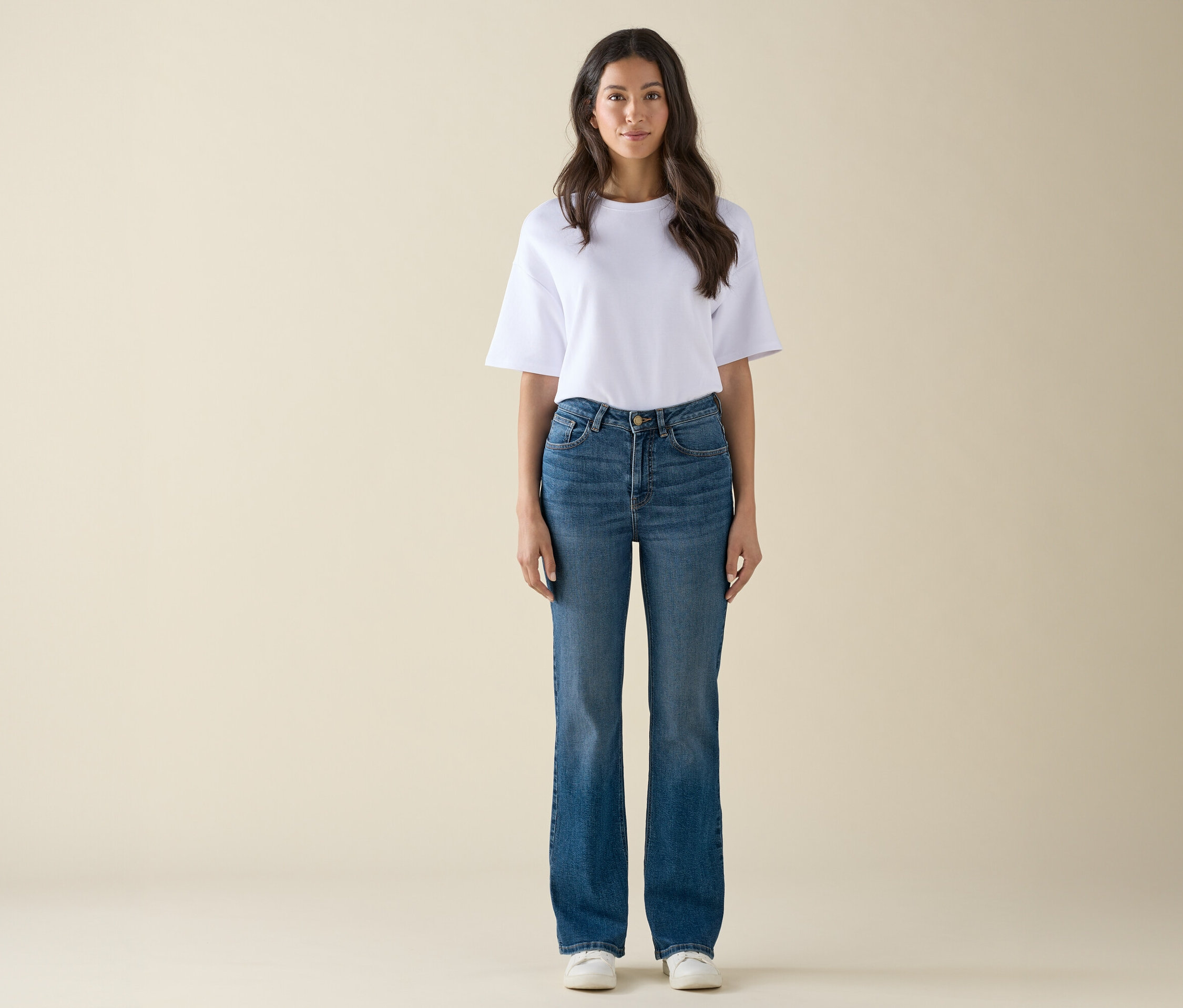 Tchibo - Bootcut džínsy – strih »Lou«, modré
