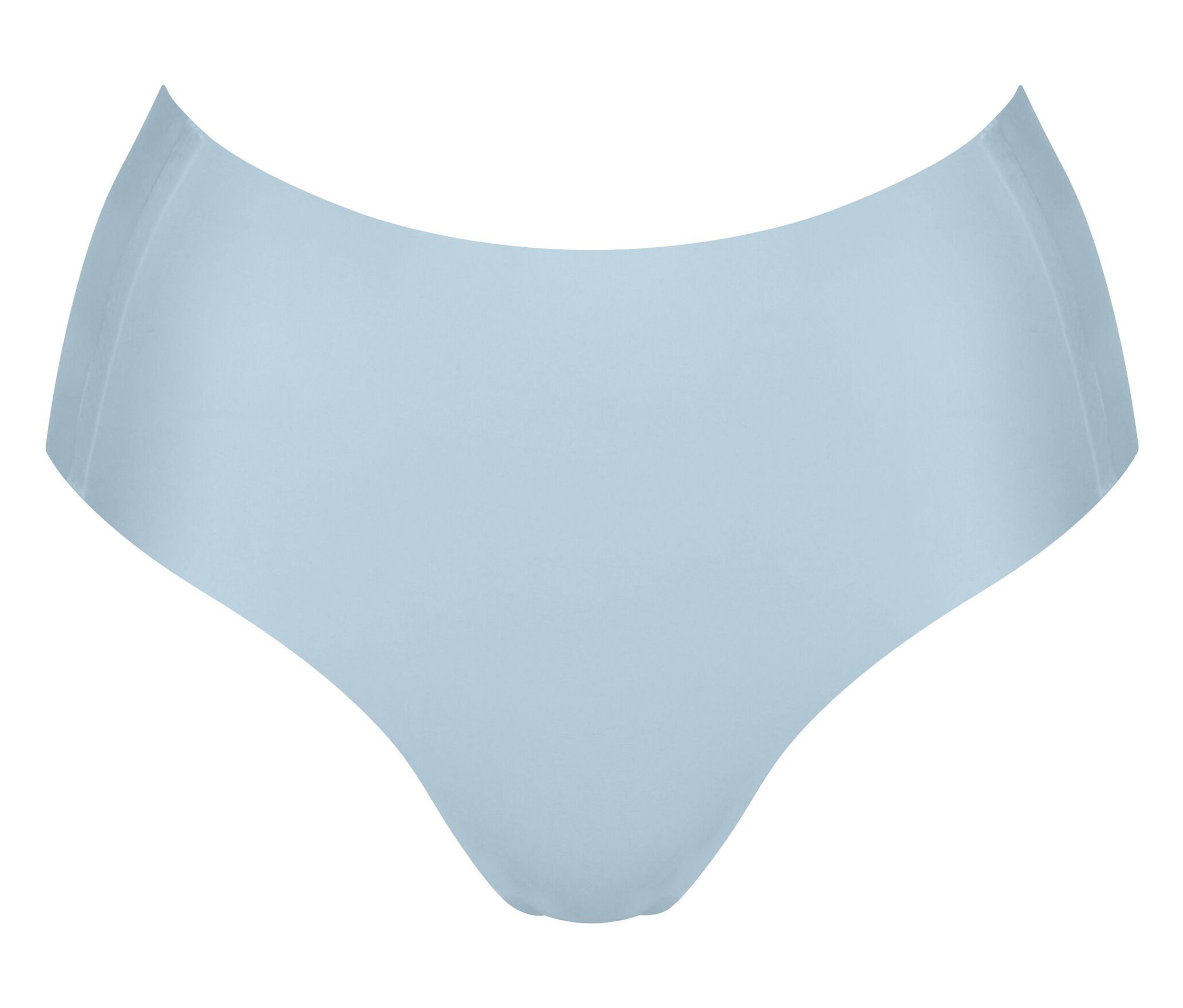Svetlomodrá dámska spodná bielizeň na bielom pozadí.
