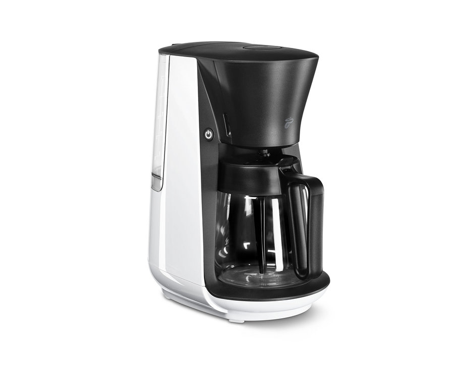 Biely kávovar na prekvapkávanú kávu »Let's Brew«.