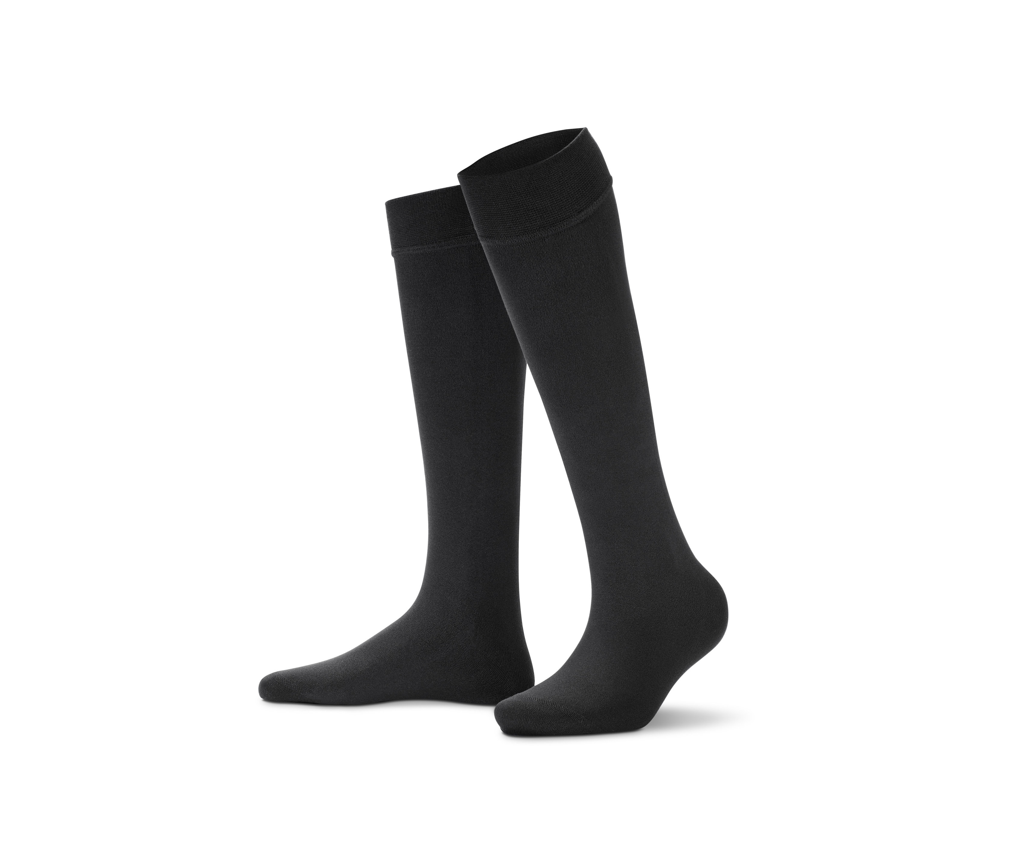 Dva páry čiernych termopodkolienok na bielom pozadí.