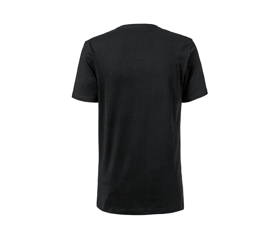 Čierne tričko s okrúhlym výstrihom, 1 ks zo súpravy 2 ks.