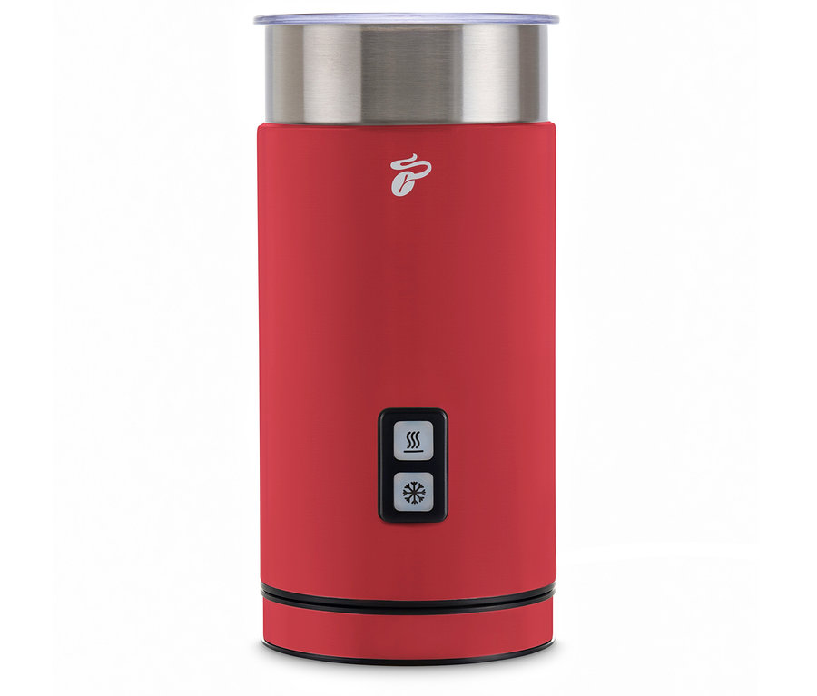 Elektrický napeňovač mlieka, červený