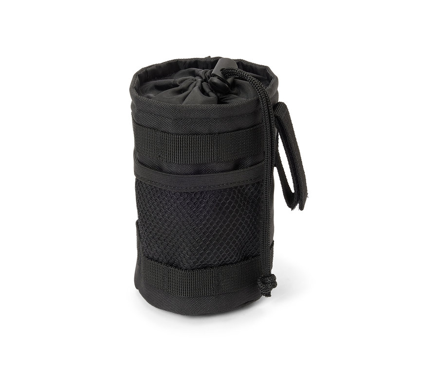 Čierna taška na drobné občerstvenie na bicykel.