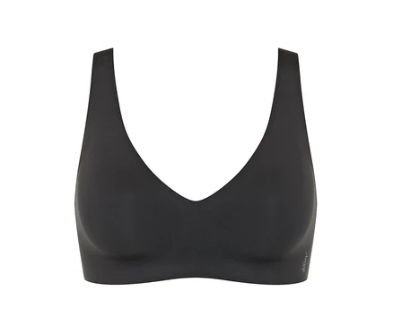 Čierna podprsenka sloggi ZERO Feel 2.0 Soft Bra na bielom pozadí.