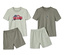 1x khaki mit Blaubeer-Print