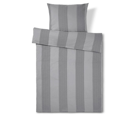 Posteľná bielizeň z luxusného flanelu, so sivými prúžkami, štandardná veľkosť