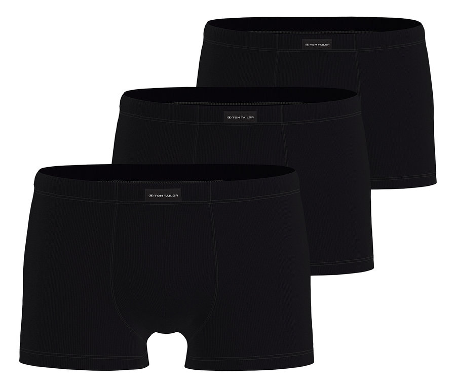 Tričko čierne boxerky Tom Tailor sú naskladané na sebe.