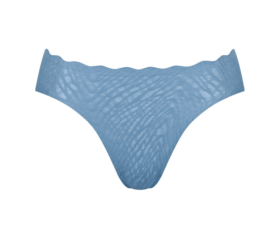 Azúrovo modré nohavičky sloggi ZERO Feel Bliss High leg na bielom pozadí.