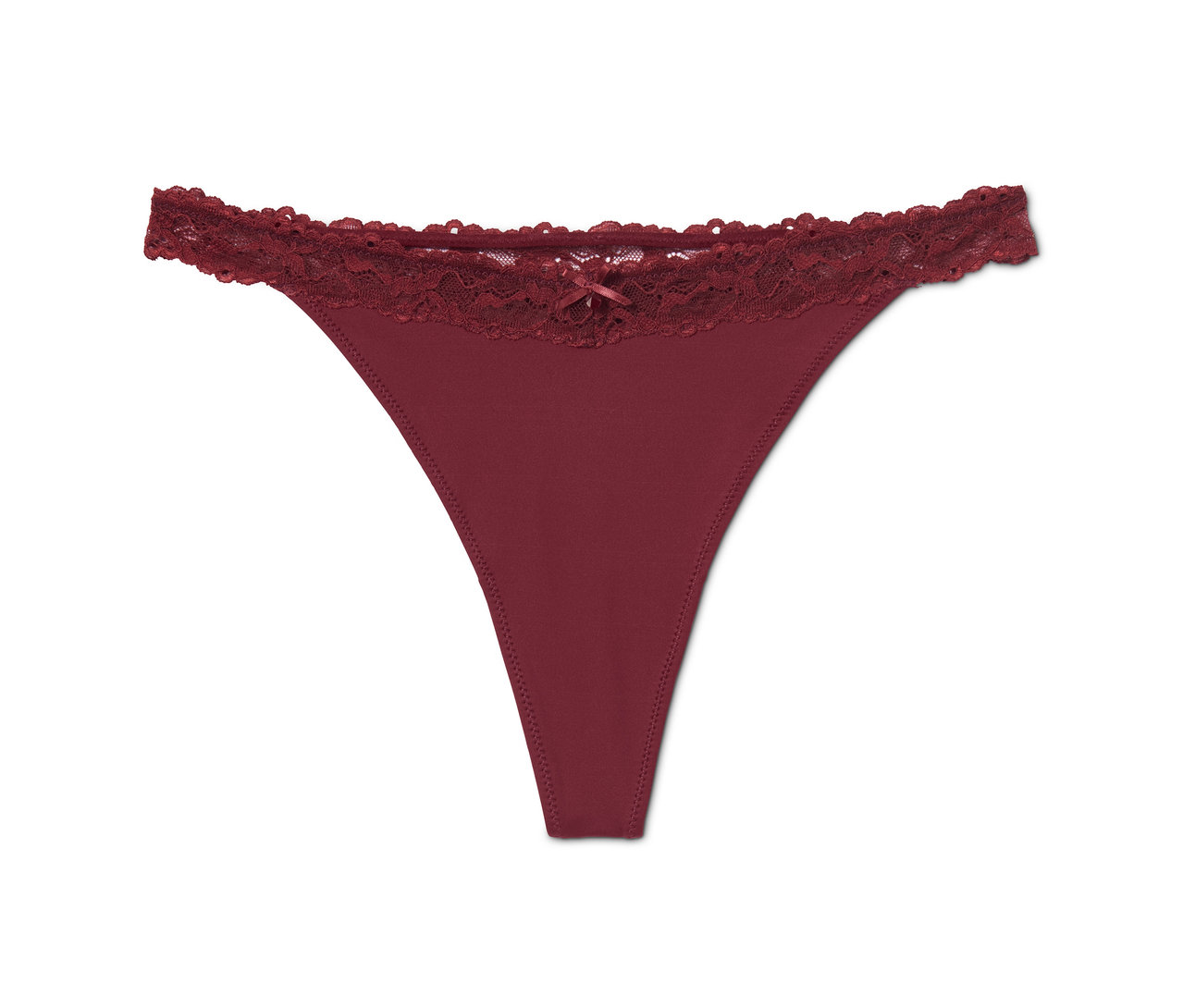 Vínové nohavičky tangá s čipkou, 2 ks.