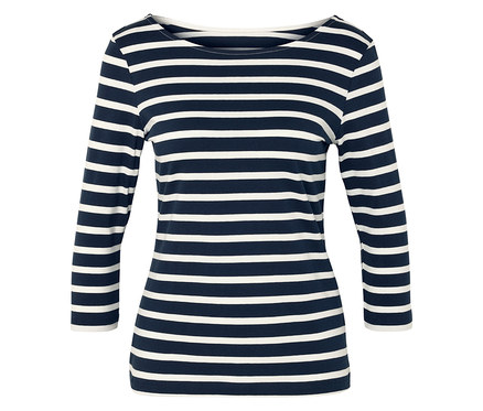 Tričko s trojštvrťovými rukávmi, prúžkované