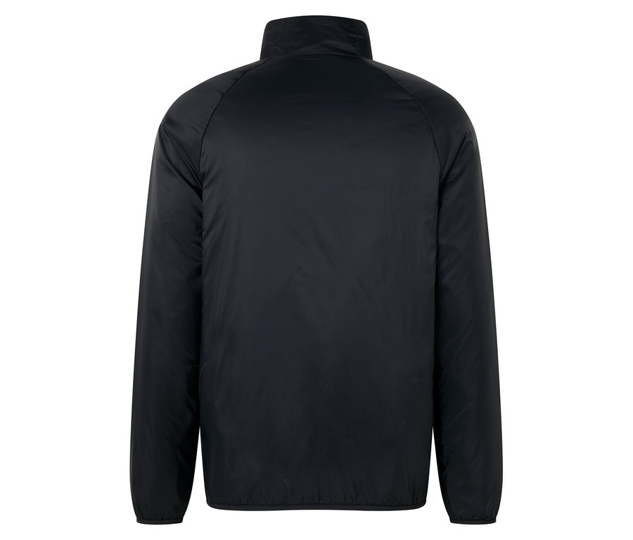 Pohľad zozadu na čiernu bundu.