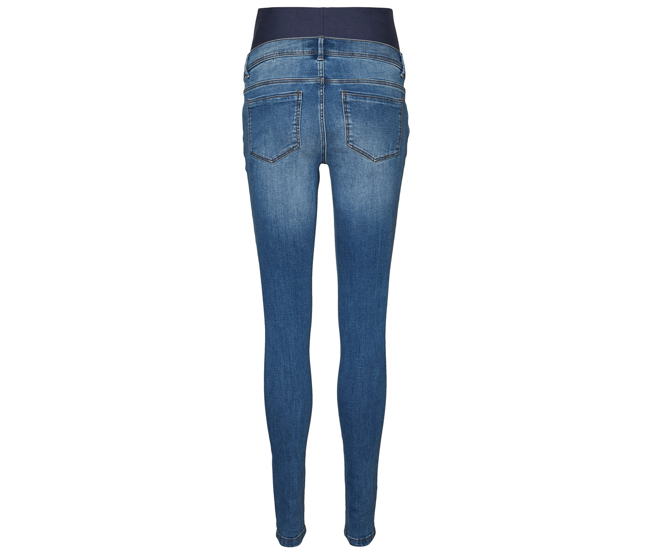 Zadný pohľad na džínsy MAMALICIOUS MLMILA SLIM MEDIUM BLUE JEANS A. NOOS.