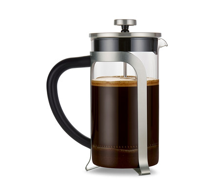 Strieborná kanvica french press 800 ml, 6 šálok.
