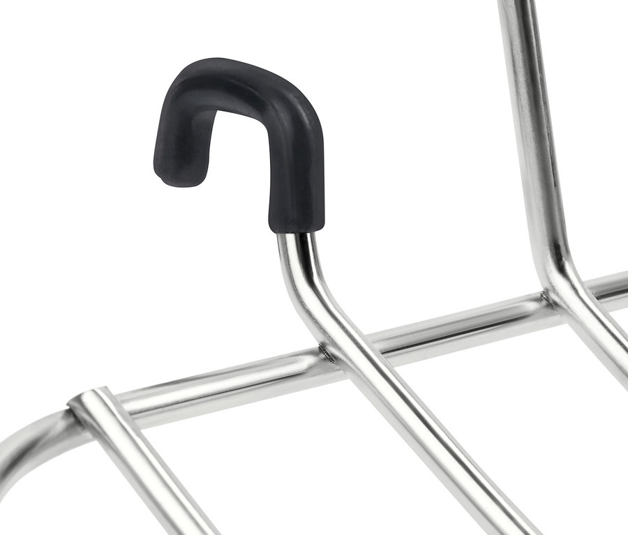 Detail XL pekáča z ušľachtilej ocele s roštom, zobrazujúci rukoväť.