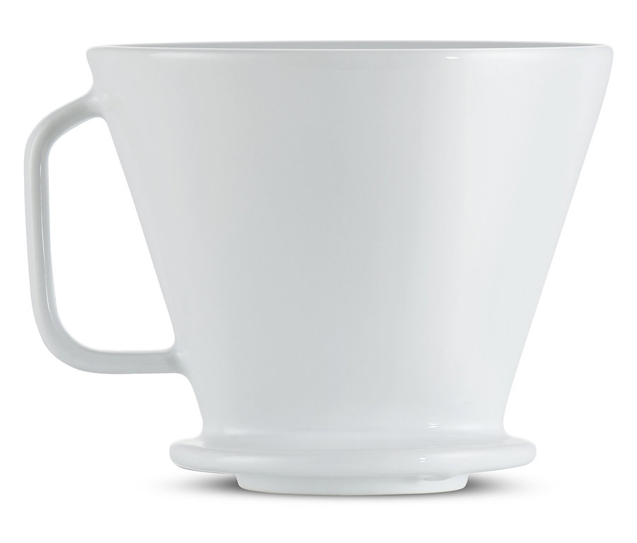 Ručný filter na kávu, veľ. 4, biely