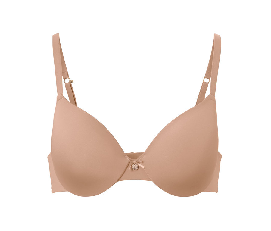 Telová podprsenka pod tričko s mašličkou uprostred.