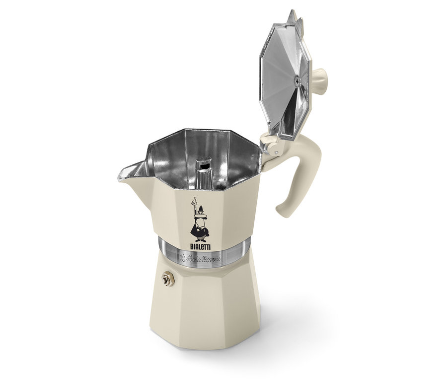 Otvorený krémový kávovar na espresso »Bialetti Moka Express« 190 ml.