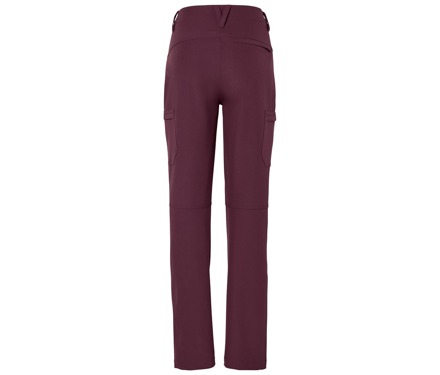 Vínové nohavice s vreckami zozadu.