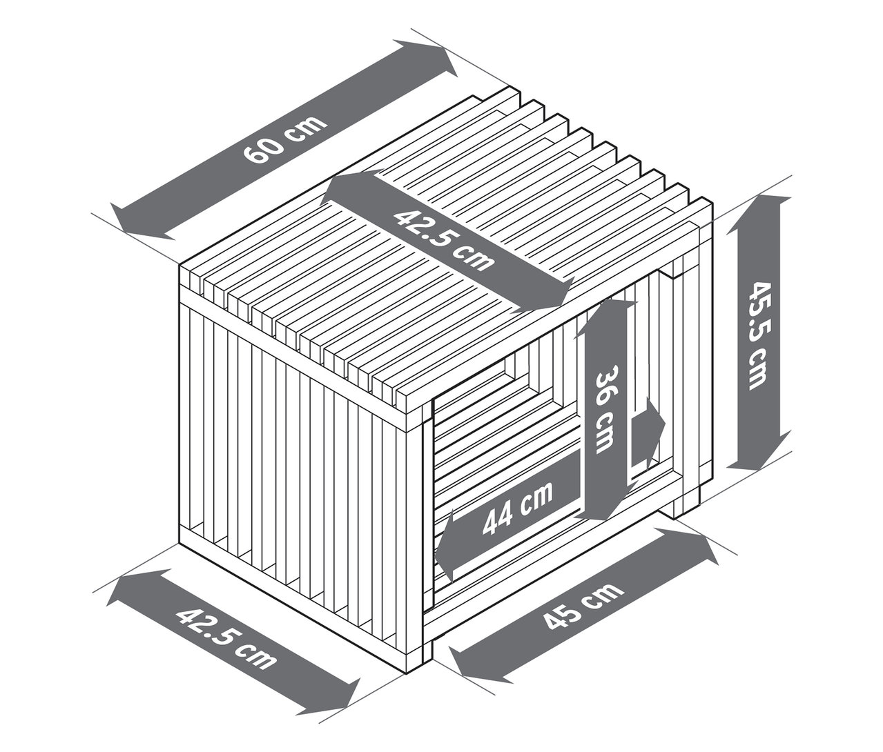 Pohľad zhora na rozkladací konferenčný stolík „FLEKSIBEL“ s rozmermi.