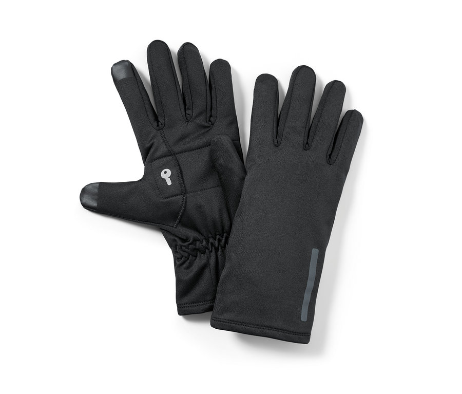 Dve čierne bežecké rukavice.