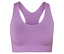 Fialová športová podprsenka s pretekárskym chrbtom.
