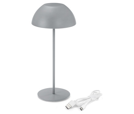 Akumulátorová stolová LED lampa, sivá