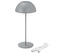 Akumulátorová stolová LED lampa, sivá