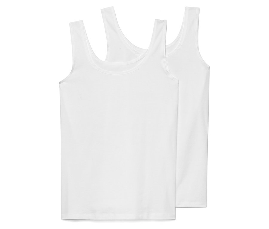 Dve biele tielka ležia na sebe.