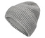 Detail šedej pletenej čiapky.
