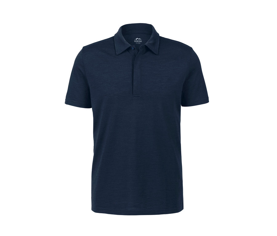 Tmavo modrá funkčná polokošeľa s vlnou merino.