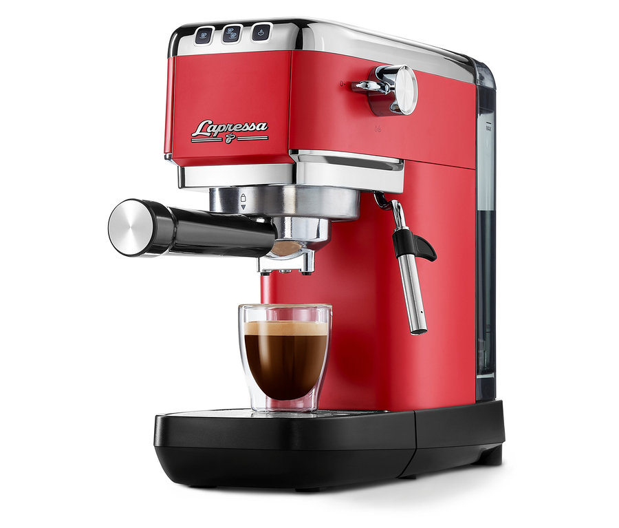 Pákový kávovar »Lapressa«, červený