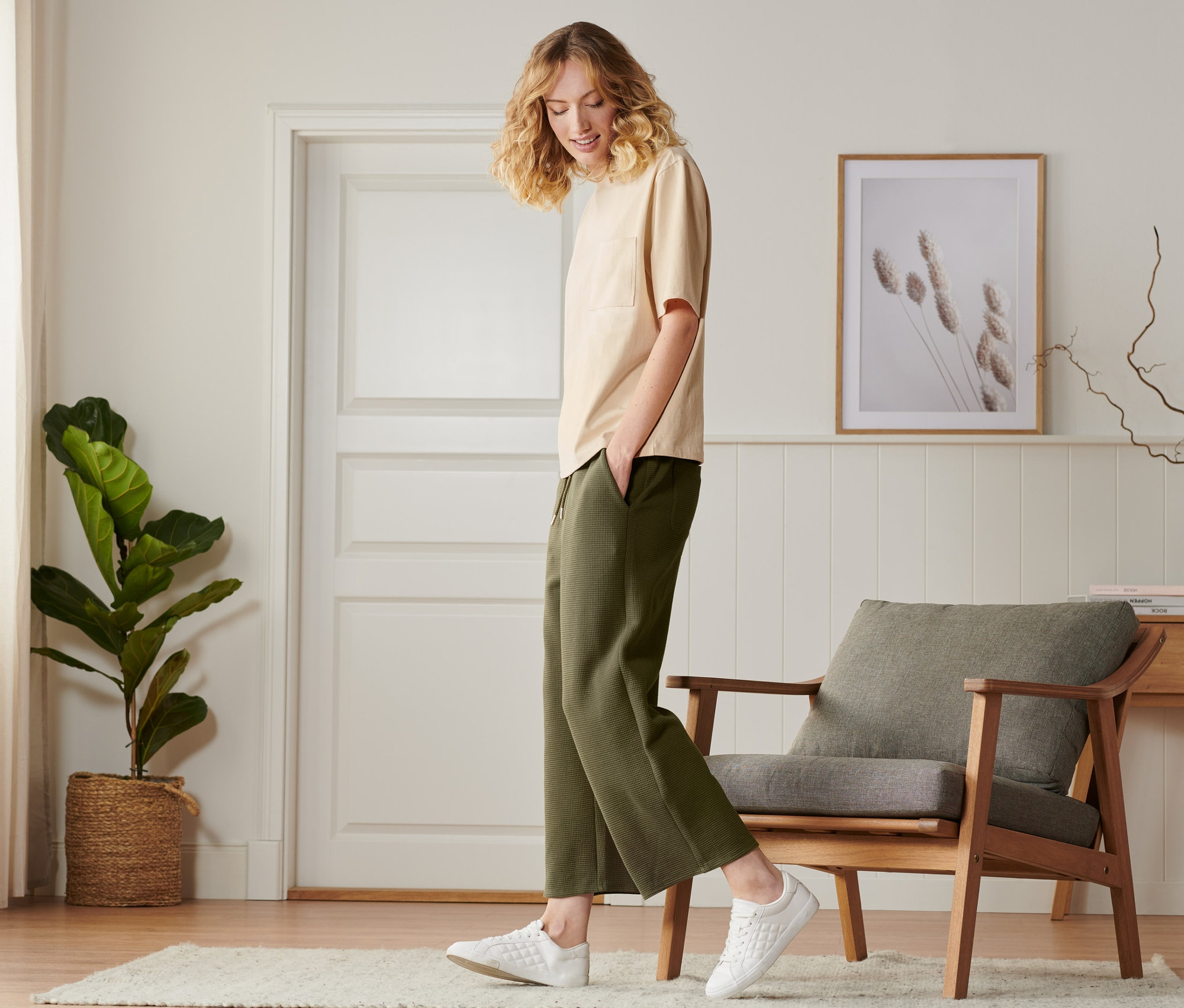 Tchibo - Teplákové nohavice culottes