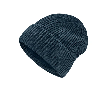 Modrá pletená čiapka.