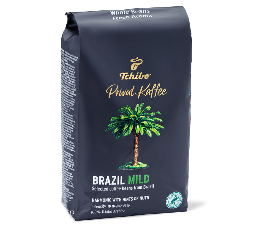 Balenie zrnkovej kávy Privat Kaffee Brazil Mild – 500 g.