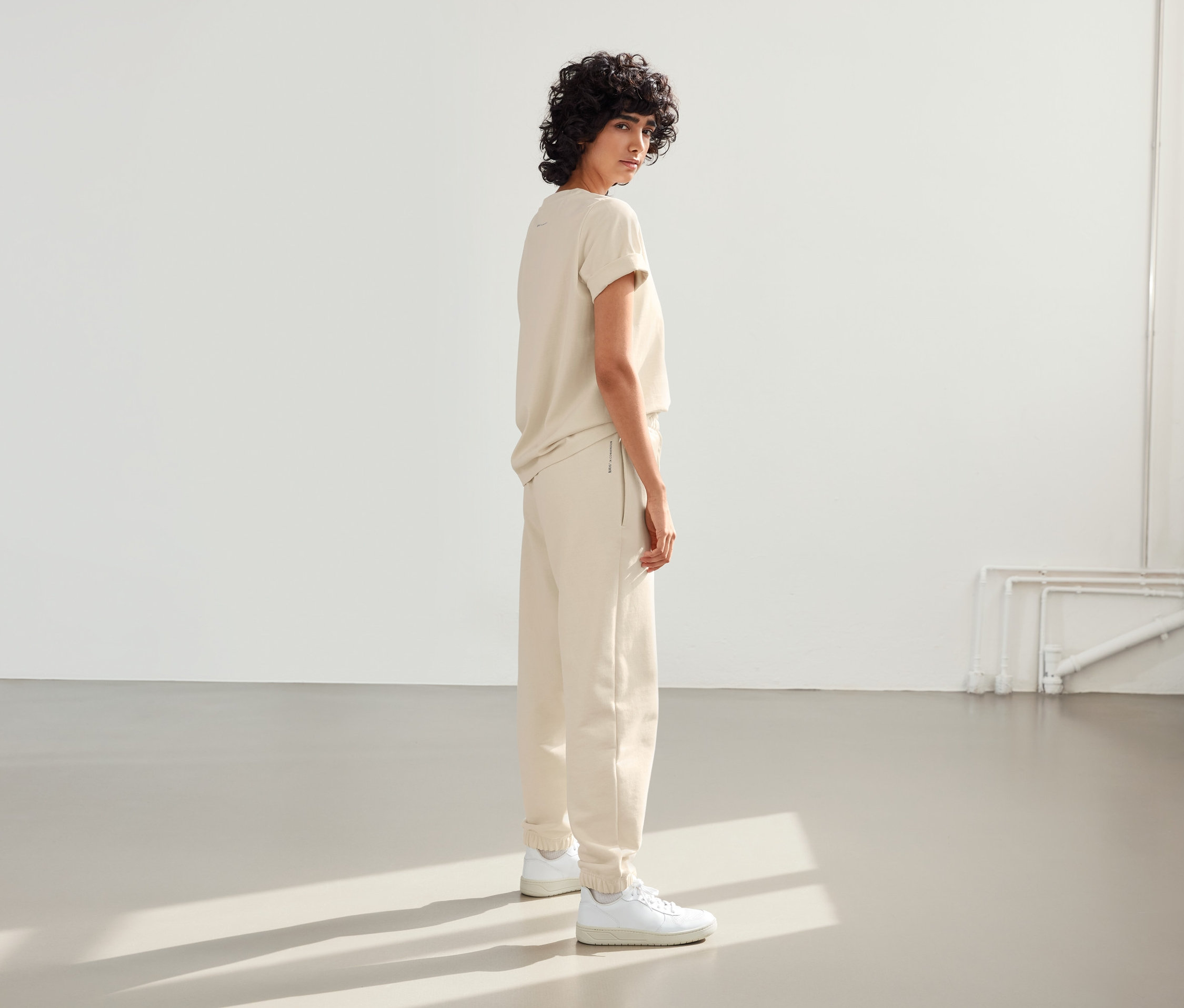 Nah/Studio teplákové nohavice - bavlna, nefarbené
