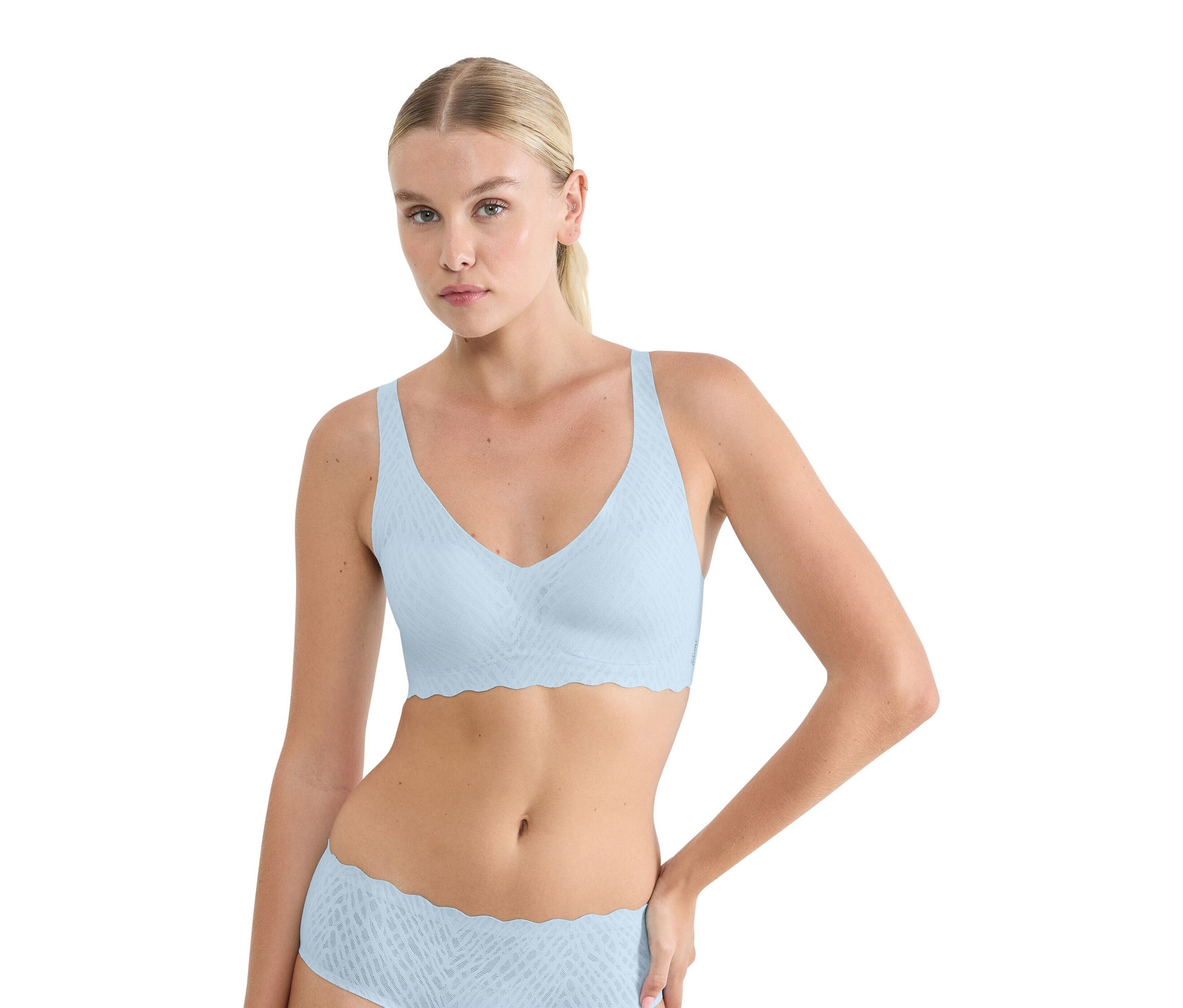 Podprsenka sloggi Zero Feel Bliss Soft bra, svetlomodrá