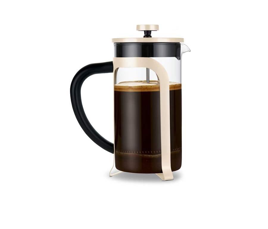 Béžová kanvica french press 800 ml, 6 šálok.