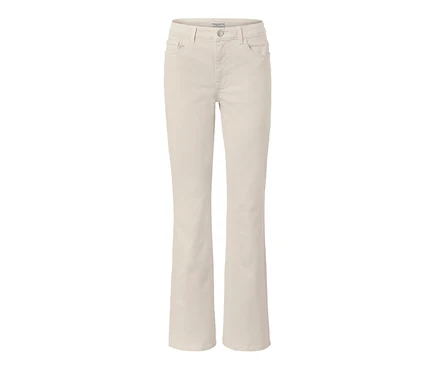 Krémovobiele bootcut džínsy – strih »Lou«.