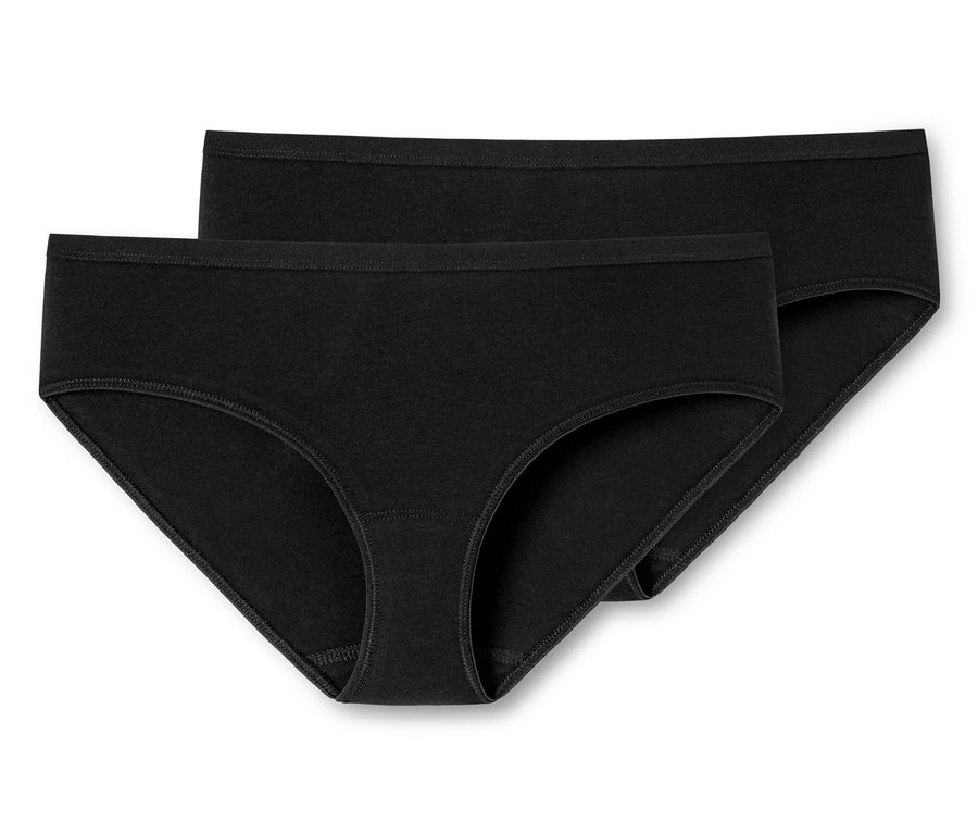 Dvoje čierne hipster nohavičky SCHIESSER.