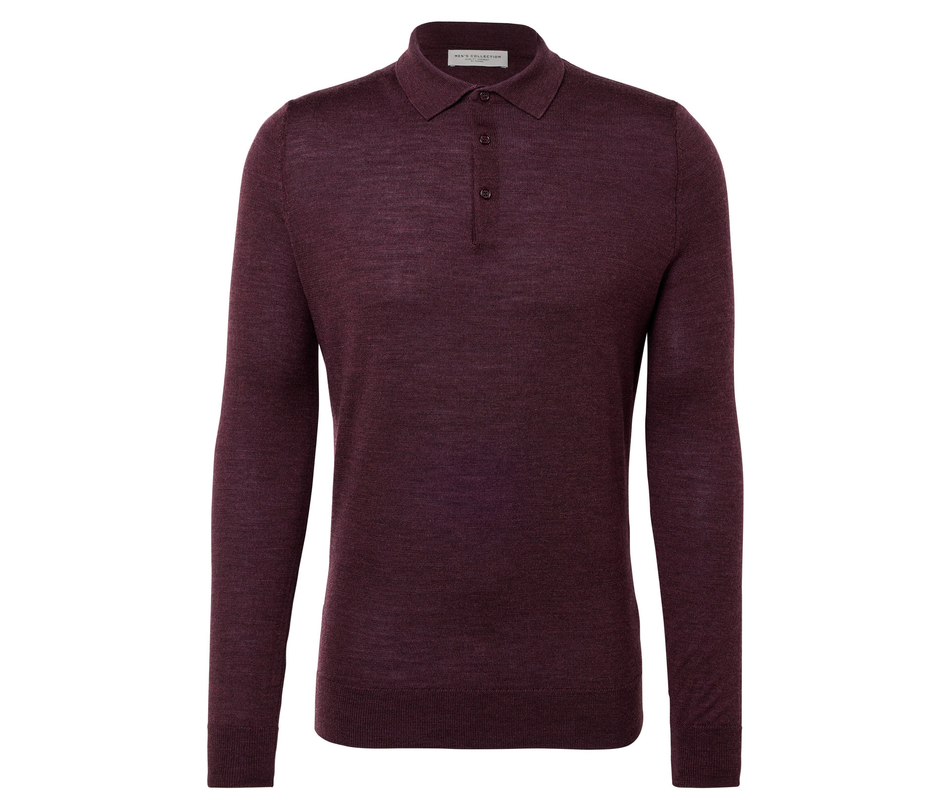 E-shop Pulóver z vlny merino s golierom v štýle polokošele