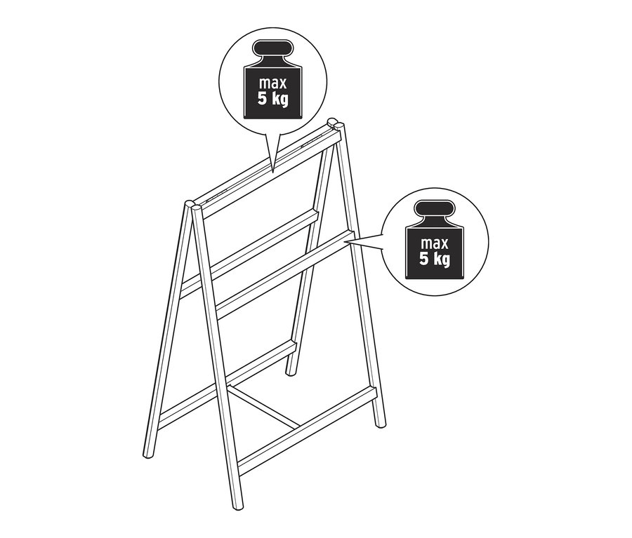 Náčrt stojana na uteráky z masívneho dreva.