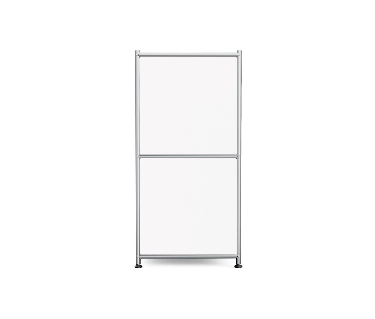 Biela kovová odkladacia skrinka »CN3« s 2 výklopnými priehradkami.