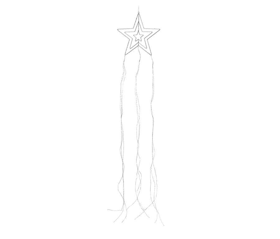 LED veniec s opletenou svetelnou reťazou visí na bielom pozadí.