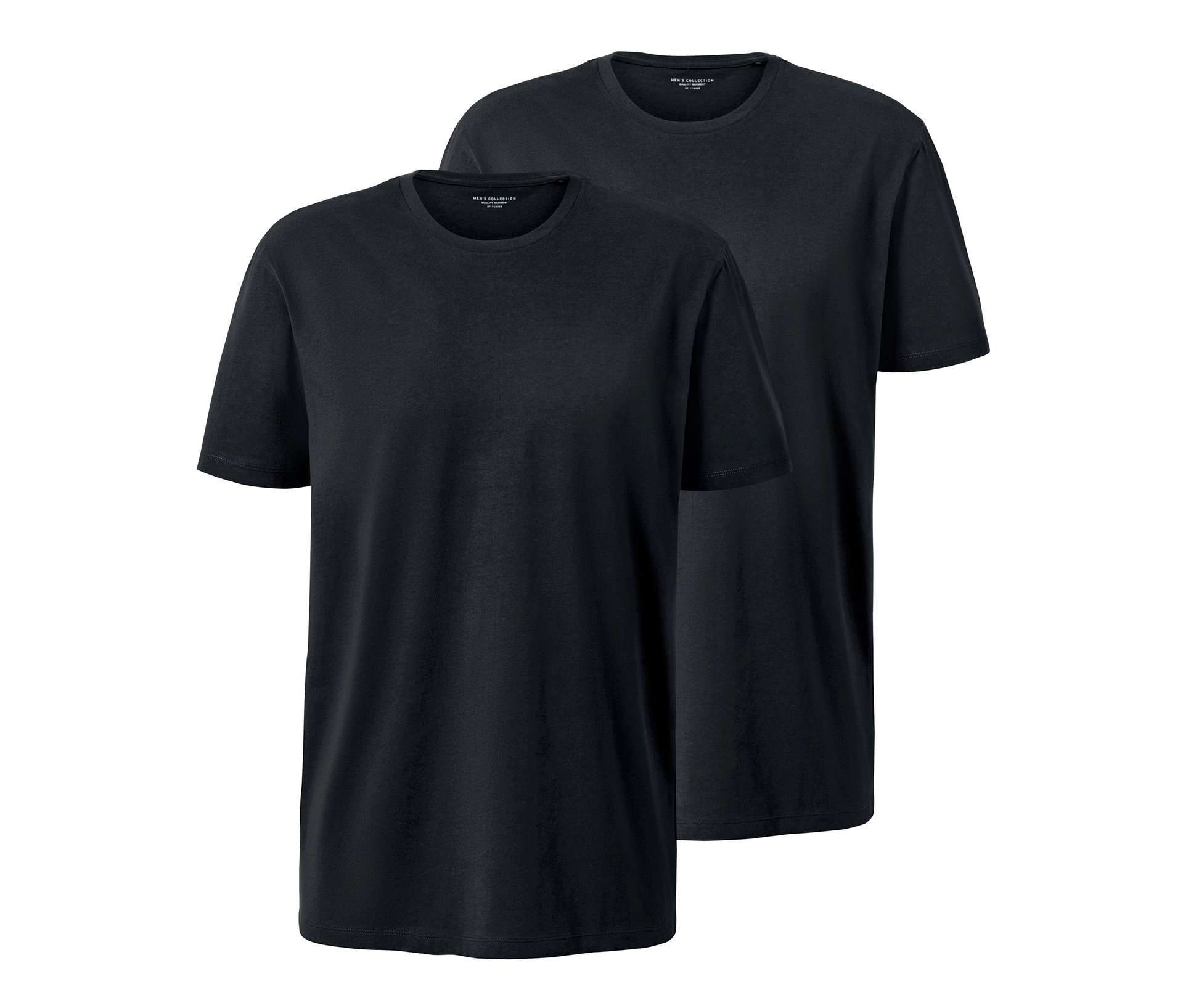 E-shop Tričká s okrúhlym výstrihom, 2 ks, čierne