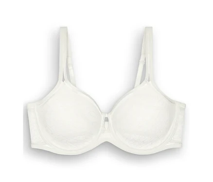 Krémovobiela podprsenka Triumph Signature Sheer Minimizer.