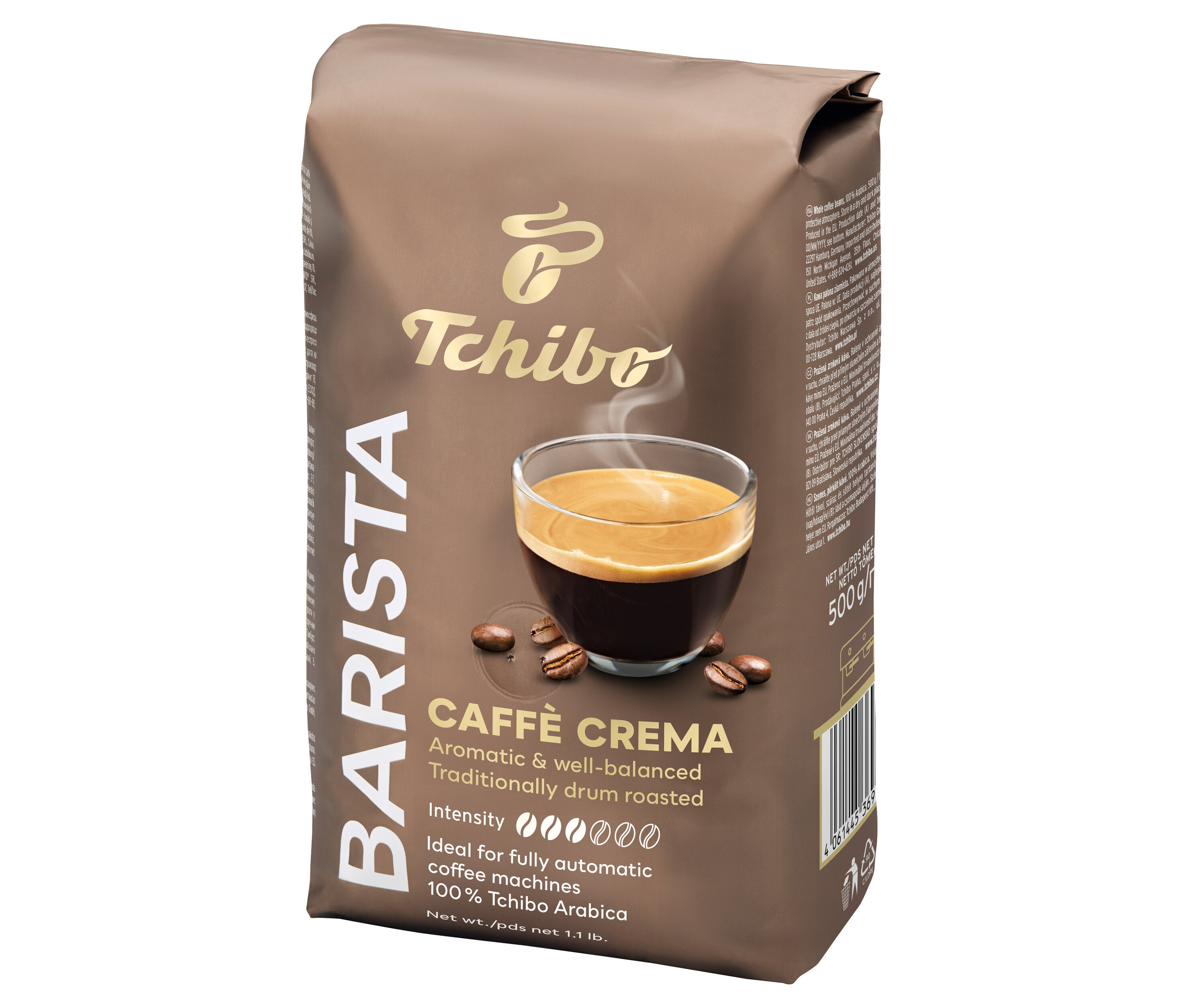 Tchibo - Barista Caffè Crema - 500 g zrnková káva - Intenzita: 3/6